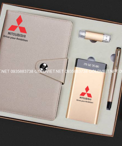Bộ Sổ tay - Sạc dự phòng - Bút ký - USB