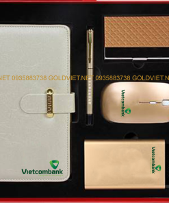 Bộ Sổ tay - Sạc dự phòng - Bút ký - USB - Chuột không dây - Móc khoá