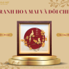 Tranh hoa mai và đôi chim