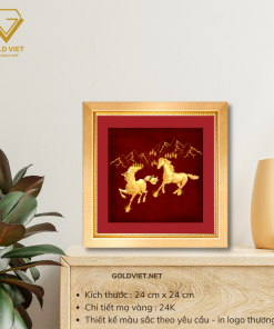 Tranh song mã cát tường - Gold Việt