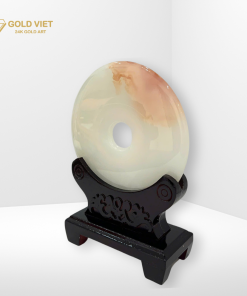 Đồng điếu phong thủy D19 đá ngọc ánh đỏ