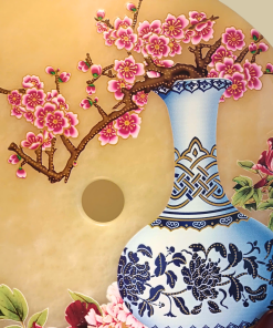 đồng điếu bình hoa đào