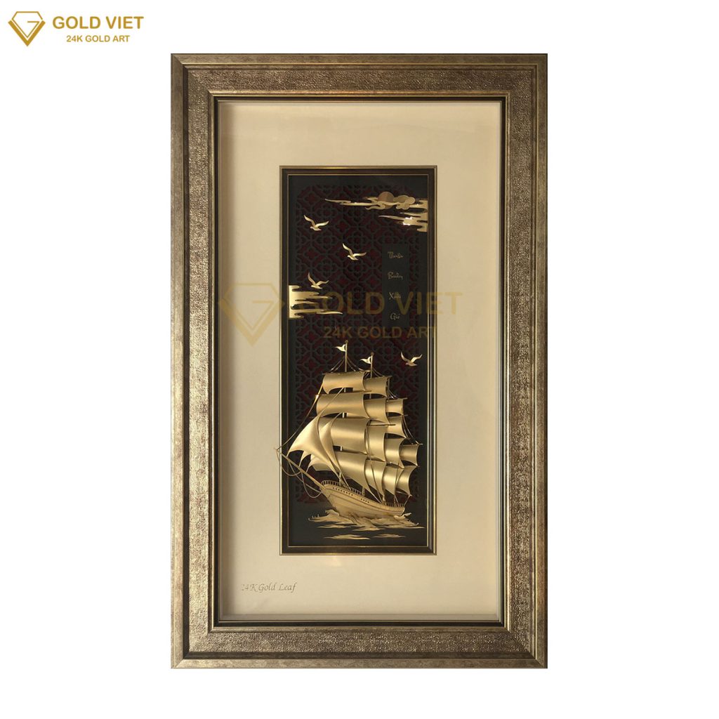 Tranh thuyền phong thủy, quà Tết 2026