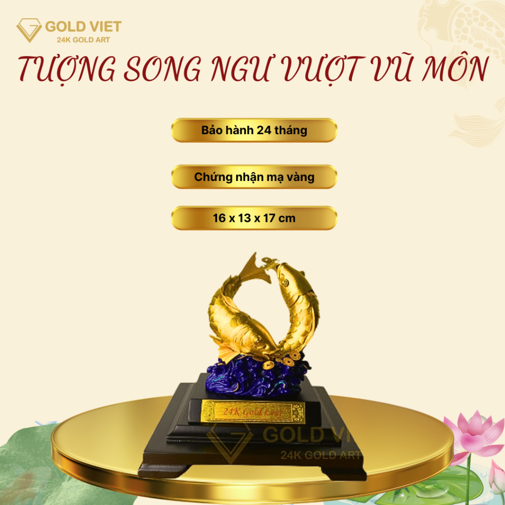 Tượng song ngư vượt vũ môn trung