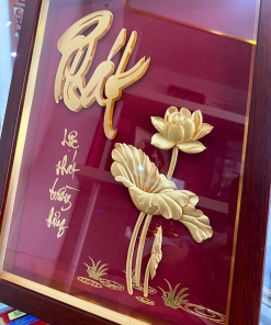 Tranh chữ Phát mạ vàng 24K